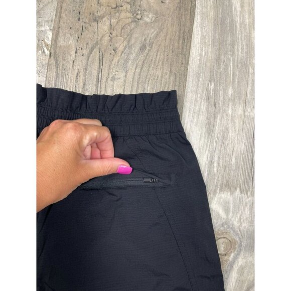 Athleta Trekkie High Rise Parachute Pants Size 4 Black Zip Ankle Elastic Waist - Picture 6 of 12